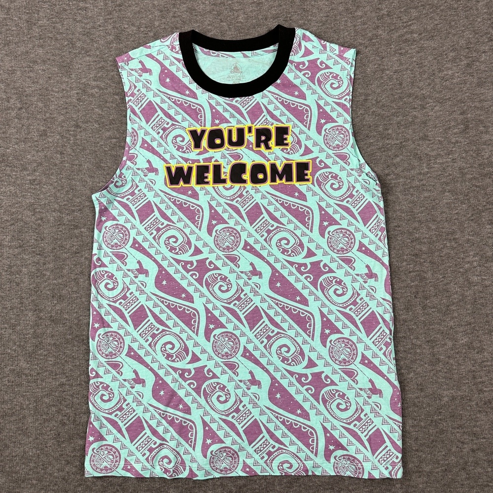 Disney Parks You're Welcome Moana‎ Maui Tank Shirt Men's S Sleeveless Crew Neck
